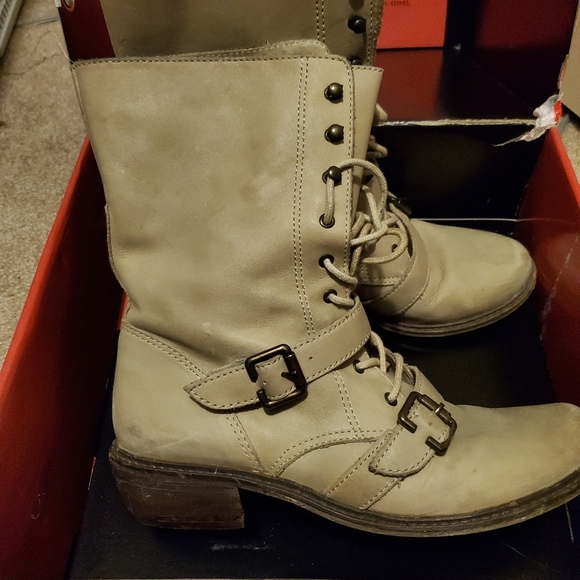 Trouva combat boot. Genuine leather. - Picture 2 of 4